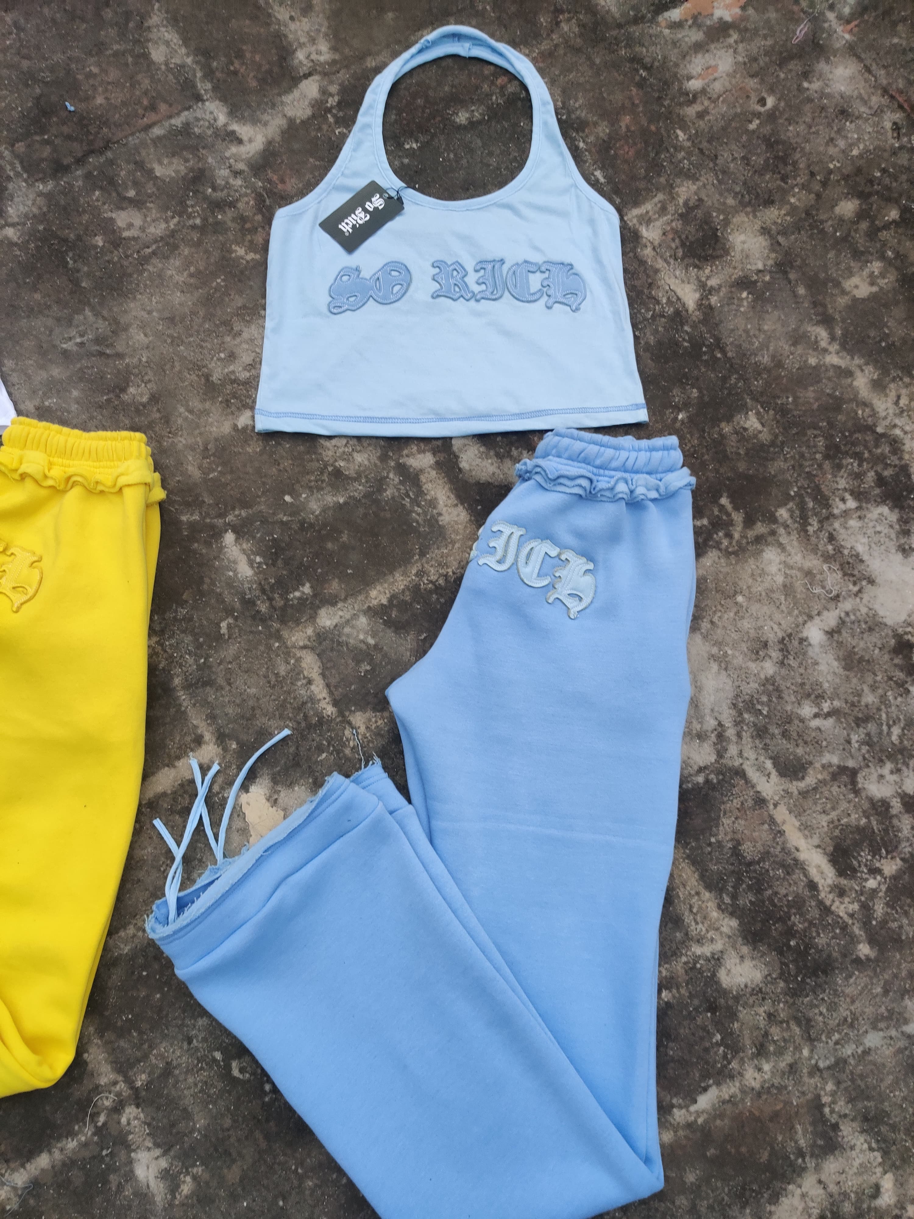 SR IceBlu Haltertop w/ Sweatpants Set