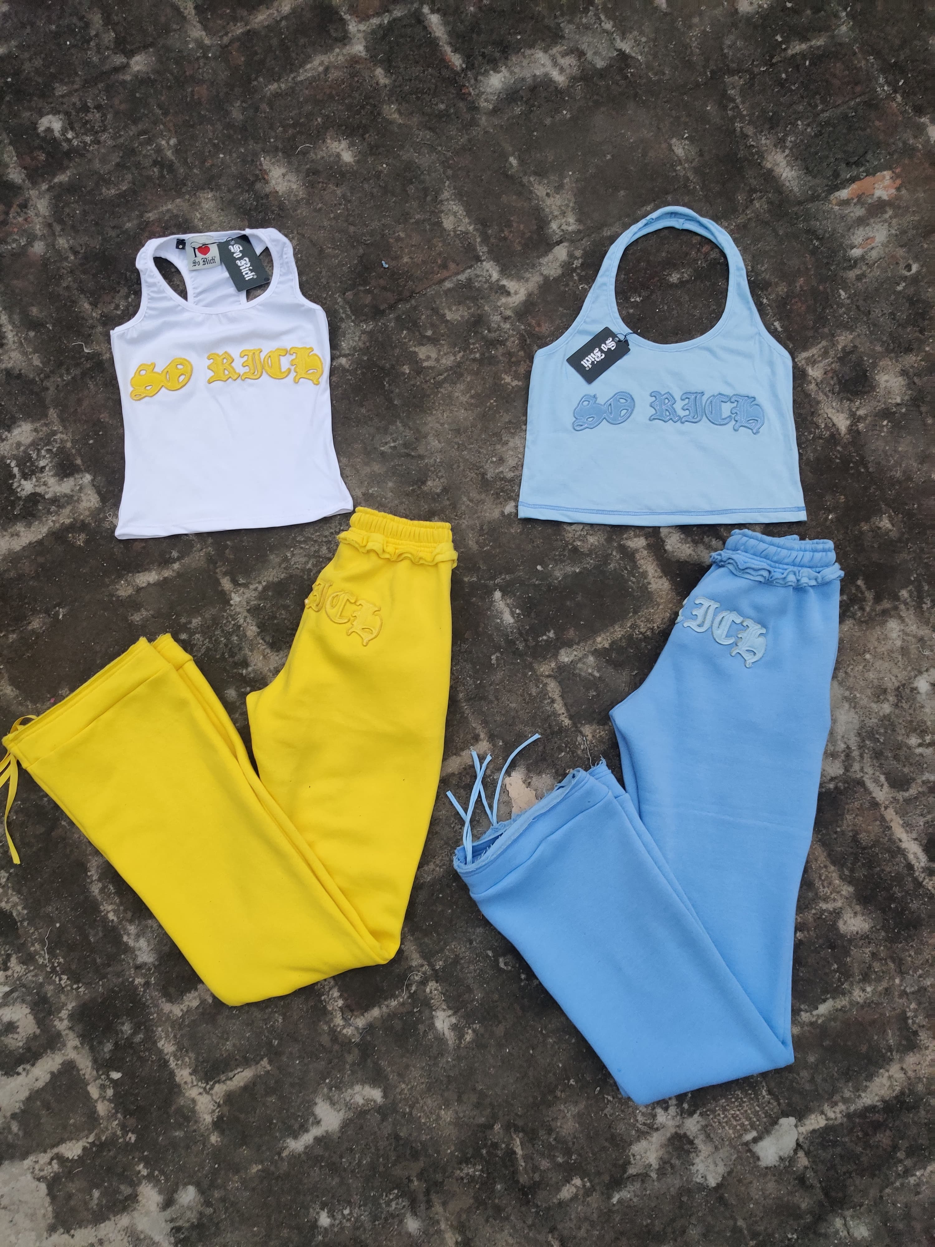 SR IceBlu Haltertop w/ Sweatpants Set