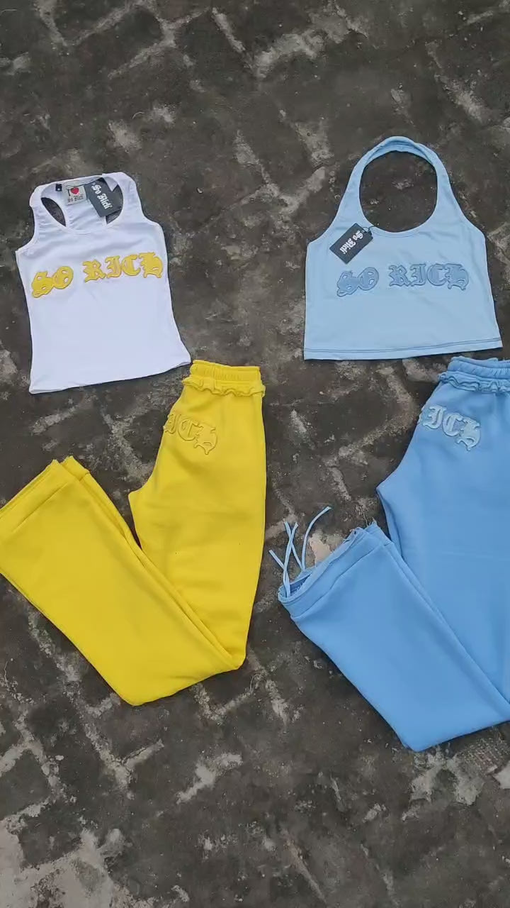 SR IceBlu Haltertop w/ Sweatpants Set